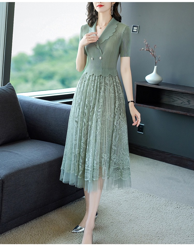 ĐẦM LỤA DẬP LY PHỐI REN CAO CẤP D187
